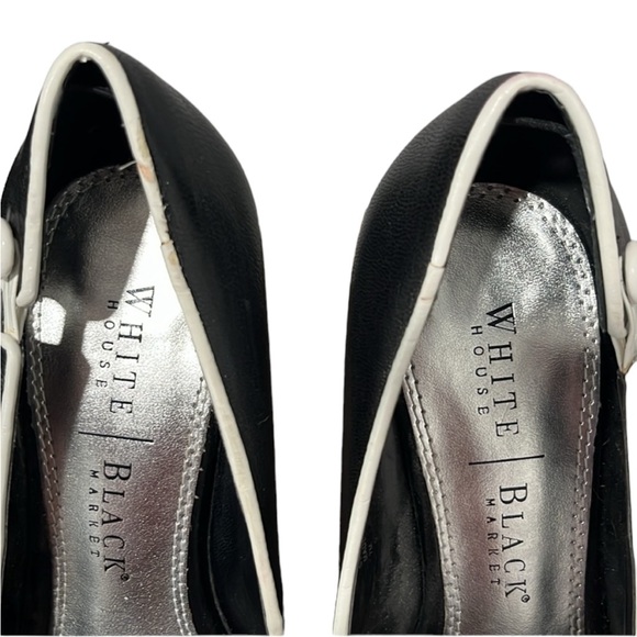 Size 7M WHITE HOUSE BLACK MARKET PEEP TOE HEELS “JULIANNE” - Picture 4 of 9